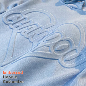 Sweat à capuche 3D Embossed Sweatshirts Unisexe Coton Ras du Cou Hommes Streetwear 3d Emboss Sweatshirts - Product Image 4