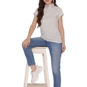 Camisas de Moda para Mujer, Tejidas, Lisas, Antiarrugas, Ecológicas, de Secado Rápido, 100% Algodón, Manga Corta, Casuales, Suaves y Transpirables - Product Image 4