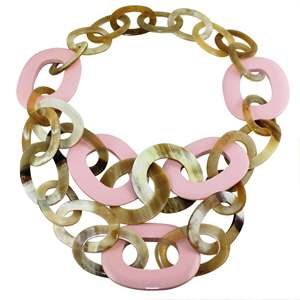 Collar de moda bohemio moderno hecho a mano gran cuerno de Búfalo en forma de trapecio nuevo aspecto collar largo conjunto de regalo Personal - Product Image 4