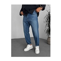Jean décontracté pour homme, style streetwear hip-hop, tissé, délavé, respirant, lavable, écologique, séchage rapide, taille mi-haute, coupe large, 100% coton