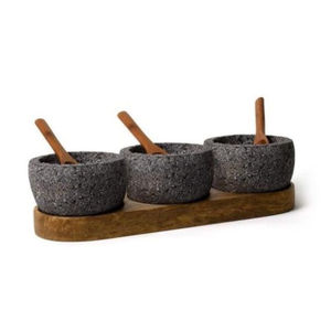 ชุดชามไม้และเกลือสำหรับเครื่องครัวทรงกลมแบบคลาสสิกมีฝาปิดและช้อน - Product Image 4