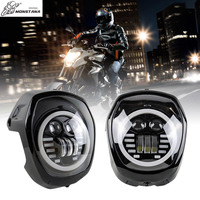 Vente en gros de phares avant de moto à LED avec lentille à condensateur HD MONSTANA, installation facile, durée de vie 50000H