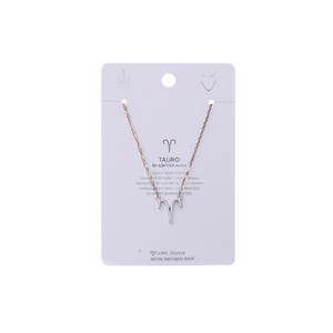 Pendentif du zodiaque Taureau plaqué or en acier inoxydable, collier minimaliste unisexe pour un usage quotidien - Product Image 1
