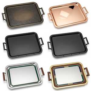 Bandeja de Servicio de Acero Inoxidable con Acabados Personalizados, Apta para Lavavajillas, Platos para Cocina, Bodas y Restaurantes - Product Image 4