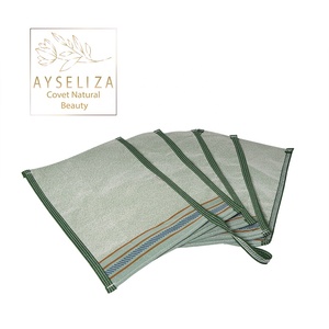 Vente en gros de gants de bain en chanvre mitaines exfoliantes en profondeur pour le corps, matériau durable et extensible, pour une utilisation confortable au spa - Product Image 2