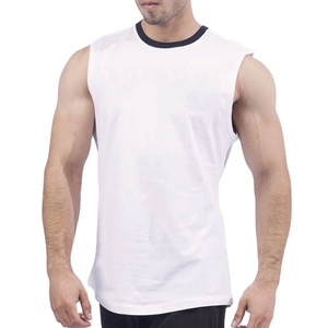 High Quality Loose Design Slim Fit Breathable Streetwear Fashionable <b>Singlet</b> Top Wholesale Hot Selling Cut Out Tank Top <b>Men</b> - Product Image 1