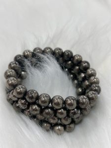 Pulseras de Ágata Rais de 8 mm al por Mayor, Pulseras de Pirita Dorada Hechas a Mano, Cuentas de Piedras Preciosas de Alta Calidad, Pulsera Coleccionable de Arte Personalizable - Product Image 3