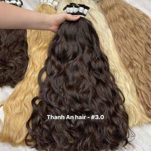 Extensions de cheveux humains vietnamiens de qualité supérieure, cheveux en vrac, ondulés naturels, pour le tressage, cheveux en vrac sans trame - Product Image 4
