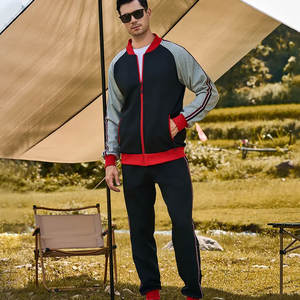 Automne hiver grande taille vêtements de sport Logo personnalisé coupe-vent Gym survêtement ensemble hommes respirant sweats à capuche pantalon en gros - Product Image 2