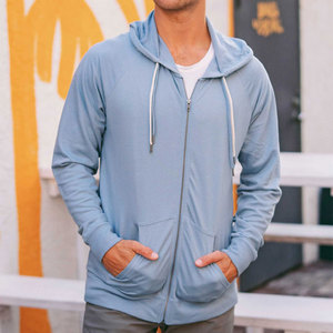 Sweat à capuche unisexe 100 % coton, coupe classique, coupe-vent et écologique, en molleton éponge, entièrement zippé, pour l'hiver, avec marque et logo personnalisés pour homme - Product Image 4