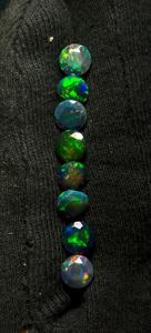 อัญมณีโอปอลทรงกลมแบบชาวเอธิโอเปียที่สวยงามเครื่องประดับอัญมณีโอปอลสีดำ - Product Image 5