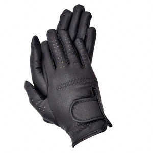 Guantes ecuestres profesionales personalizados de alta calidad para hombres, cuero sintético antipartido para montar a caballo - Product Image 1