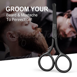 Tijera de punta redonda personalizada para cutículas y vello nasal Diseño compacto para uso en viajes - Product Image 3