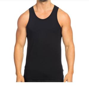 Camiseta sin mangas de algodón para hombre de alta calidad de verano de BD, servicio OEM de gimnasio, técnicas lavadas de poliéster de talla grande - Product Image 1