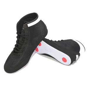 <b>Boxing</b> Wrestling <b>Shoes</b> With Mesh Cloth Microfiber Leather Upper and Rubber Sole Breathable and Lightweight - Product Image 4