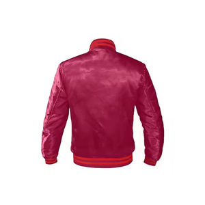Veste universitaire en satin pour homme, couleur unie, prix de gros, col montant, dernière collection, luxe, OEM, respirante, streetwear - Product Image 4