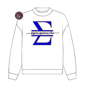 Sigma Gamma Rho Sorority Broderie Femmes Sweat Ras Du Cou | SGRho Sorority Brodé Dames Style Personnalisé Crewneck - Product Image 3