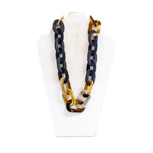 Collar de cuerno de buey de estilo clásico hecho a mano, joyería de cuerno de búfalo para amantes al aire libre totalmente personalizada con perla de imitación estilo rústico - Product Image 5