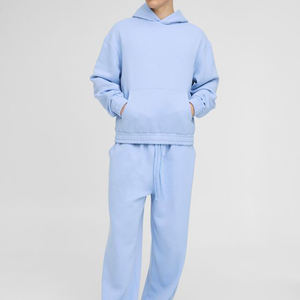 Chándales de algodón de peso pesado de alta calidad personalizados sudadera de invierno de gran tamaño con capucha y pantalones - Product Image 1