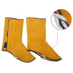 Aislamiento ignífugo de piel de vaca, tela de protección para pies, soldador antiescaldado, máscara para pies, ropa de seguridad laboral para pierna de soldador - Product Image 3