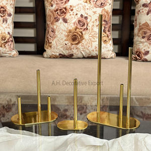 Florero dorado de 3 tallos, florero de tallo de mesa exquisito de nuevo diseño para boda y decoración del hogar - Product Image 4