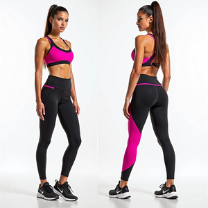 Conjunto de Leggings y Sujetador Deportivo sin Costuras para Yoga, para Mujer, Otoño Invierno, Tejido Transpirable, Cómodo, con Decoración de Patrones y Logotipo - Product Image 6