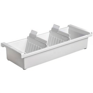 HAN DIN A7 Bandeja para Tarjetas de Visita Horizontal, Capacidad para 1.300 Tarjetas, 12.8 x 6.6 x 34.6 cm, Poliestireno Gris Claro con 2 Placas de Soporte - Product Image 2