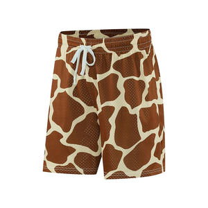 Shorts de sport en mesh respirant à séchage rapide, taille élastique mi-haute, pour le basketball, la course et l'exercice, avec logo personnalisé de haute qualité, style urbain. - Product Image 3