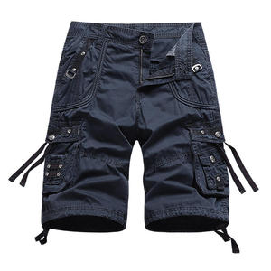 Shorts cargo pour hommes 100% coton, design délavé à l'acide, longueur genou, décontractés, été, taille mi-haute, service OEM - Product Image 3