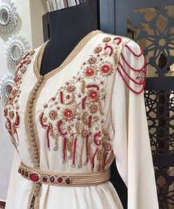 Caftan marocain belle couleur caftan musulman traditionnel caftan perles de pierre travail à la main travail caftan Morccan nouveau design2022 - Product Image 1