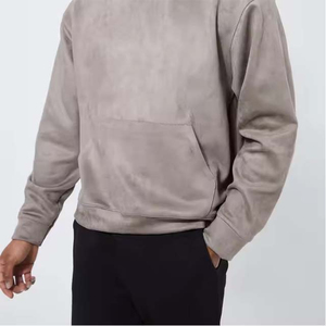 Sweat à capuche personnalisé de luxe, lourd, délavé, coupé, déchiré, peinture en aérosol, bleu uni, délavé au soleil, pour homme - Product Image 4