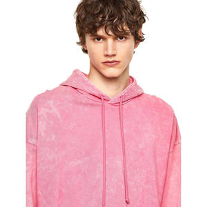 Sudadera con capucha lavada con ácido para hombre más vendida, ropa de calle informal de gran tamaño de manga larga de alta calidad, estilo personalizado, MOQ bajo, precio bajo - Product Image 3