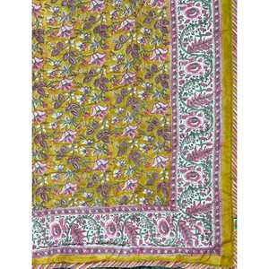 Colcha Doble de Algodón Estampada a Mano, Colcha Tradicional Kantha con Diseño Floral de Patchwork, Hecha a Mano para Verano e Invierno, para el Hogar - Product Image 2