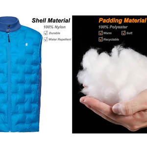 Gilet matelassé uni pour homme, décontracté, respirant, en polyester, de haute qualité, nouveau style - Product Image 5