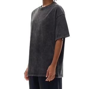 เสื้อยืดสไตล์วินเทจลุคสบายๆ ผ้าฝ้ายฟอกสี ทรงลำลอง แฟชั่นสตรีทแวร์ ใส่สบาย เหมาะกับทุกวัน สำหรับผู้ชายและผู้หญิง - Product Image 1
