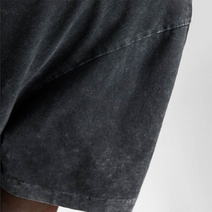 Unisex Acid Washed Slim Fit T-shirt Custom 100% Cotton Streetwear Cropped T Shirt Vintage Washed Customized Design Men's <b>TShirts</b> - Product Image 6