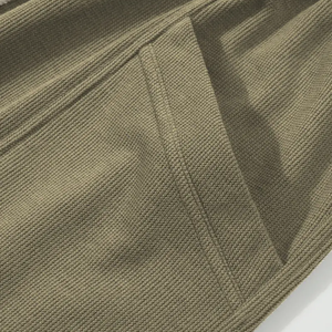 Short en coton mélangé décontracté d'été pour hommes, taille moyenne élastique, cordon de serrage, poches à carreaux anti-rides Cargo XS Service OEM - Product Image 5