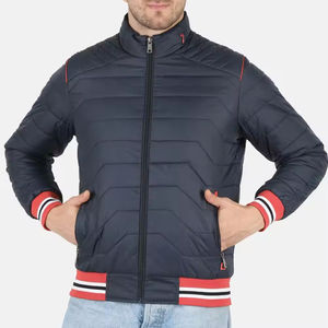 Veste matelassée en toile à capuche tendance et chaude pour l'hiver, 100% polyester/coton, fabriquée en usine, réversible, respirante, écologique, pour homme - Product Image 1