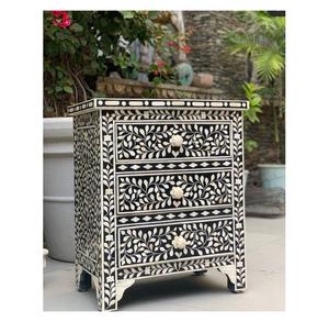 Console en incrustation d'os de qualité unique, dernière table en incrustation d'os avec style floral, qualité d'exportation en Inde - Product Image 4