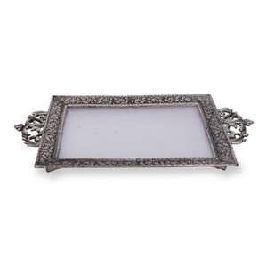 Bandeja de mango vintage de aluminio y metal hecha a mano con marco de fotos antiguo para decoración del hogar, bandeja y cuenco de metal - Product Image 6