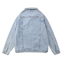 Chaqueta de Mezclilla Vintage para Hombre, Estilo Urbano de Invierno, con Parches y Botones Decorativos, Ecológica, Color Personalizado, Resistente al Viento