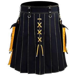 Men's <b>Tartan</b> Hybrid Fabric Kilt Expertly Crafted Traditional Scottish Design with Adjustable Waist for Weddings and Events - Product Image 4