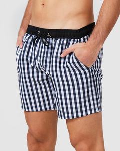 <b>Men's</b> High Street Style Solid Pattern Board <b>Shorts</b> Casual Breathable Quick Drying Fitness Printed in Black <b>White</b> 100% Polyester - Product Image 6