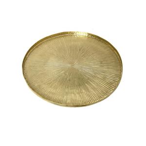 Plateau de service de luxe en aluminium pour les fêtes de mariage Plateau de service de nourriture au design classique de meilleure qualité nickelé pour la vente en gros - Product Image 4