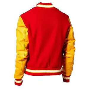 Veste bomber universitaire rouge et jaune Michael Jackson - Product Image 2