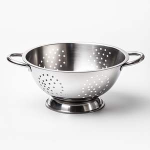 Colador de Acero Inoxidable con Superficie Pulida, Diseño de Malla Fina para Cocinas Elegantes, Lavado de Frutas y Verduras, Uso Diario - Product Image 2