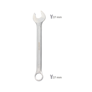 Chiave Combinata Plus 27x27 in Acciaio al Cromo Vanadio DIN3113 - Product Image 2