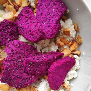 Bocadillo de fruta de dragón liofilizado vegano, frutas de dragón en rodajas secas saludables con delicioso sabor natural - Product Image 4