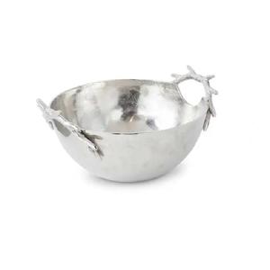 Tazón de fruta de Metal con acabado plateado, tazón de Metal hecho a mano de diseñador, fabricante y exportador, tazón de Metal decorativo personalizado - Product Image 5