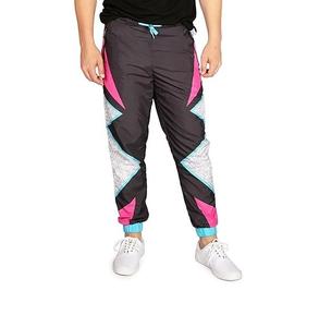 Pantalon coupe-vent en nylon léger imprimé de logo personnalisé tendance sombre pantalon de pluie décontracté taille haute broderie motif droit - Product Image 1